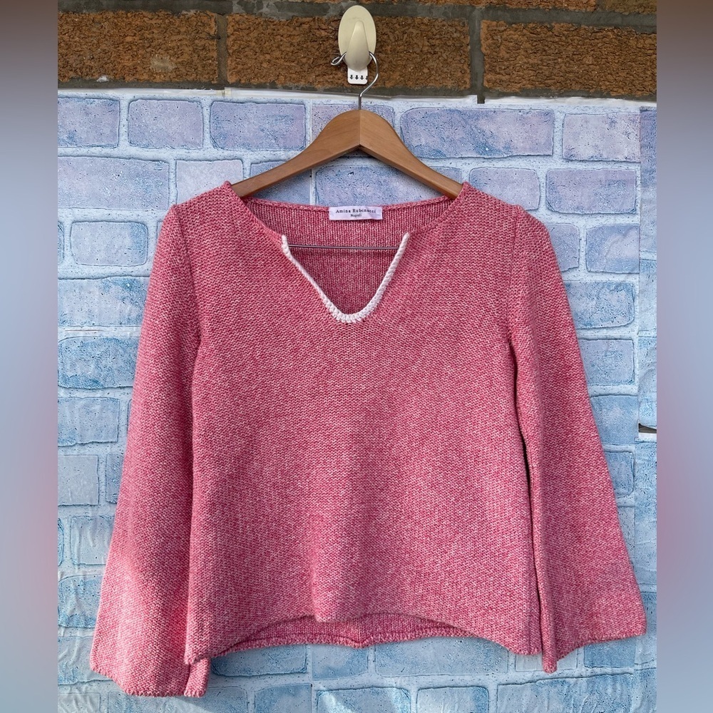 Amina Rubinacci Women Pink Pullover Sweater Size 44/S